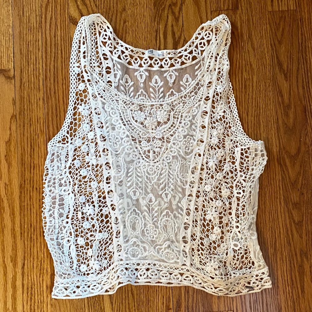 White Lace Tank